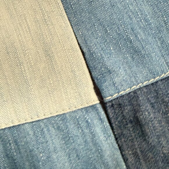 Akris Punto Denim Patchwork Denim Midi Dress Scandi Luxury Artsy - Picture 11 of 12